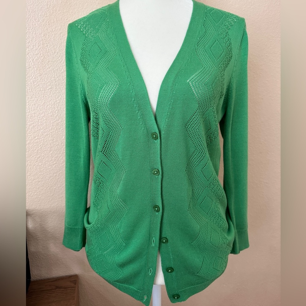 New York & Co. Green Cardigan sweater